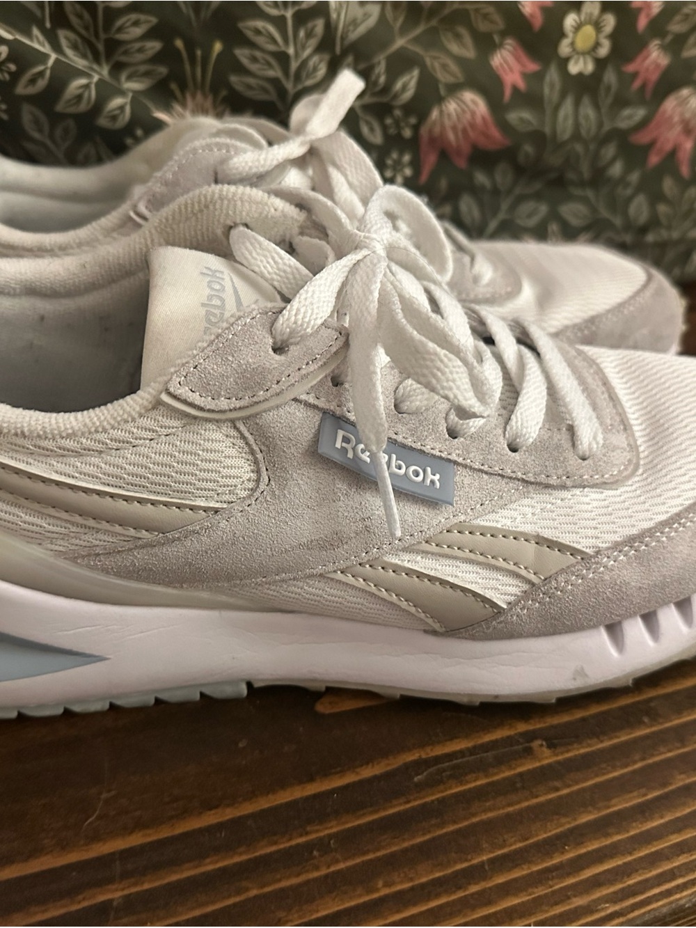 Reebok Retro Runner Sneakers in Light Gray and White